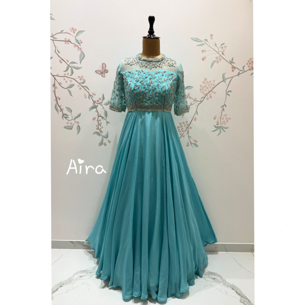 Image of Turquoise teardrop dress