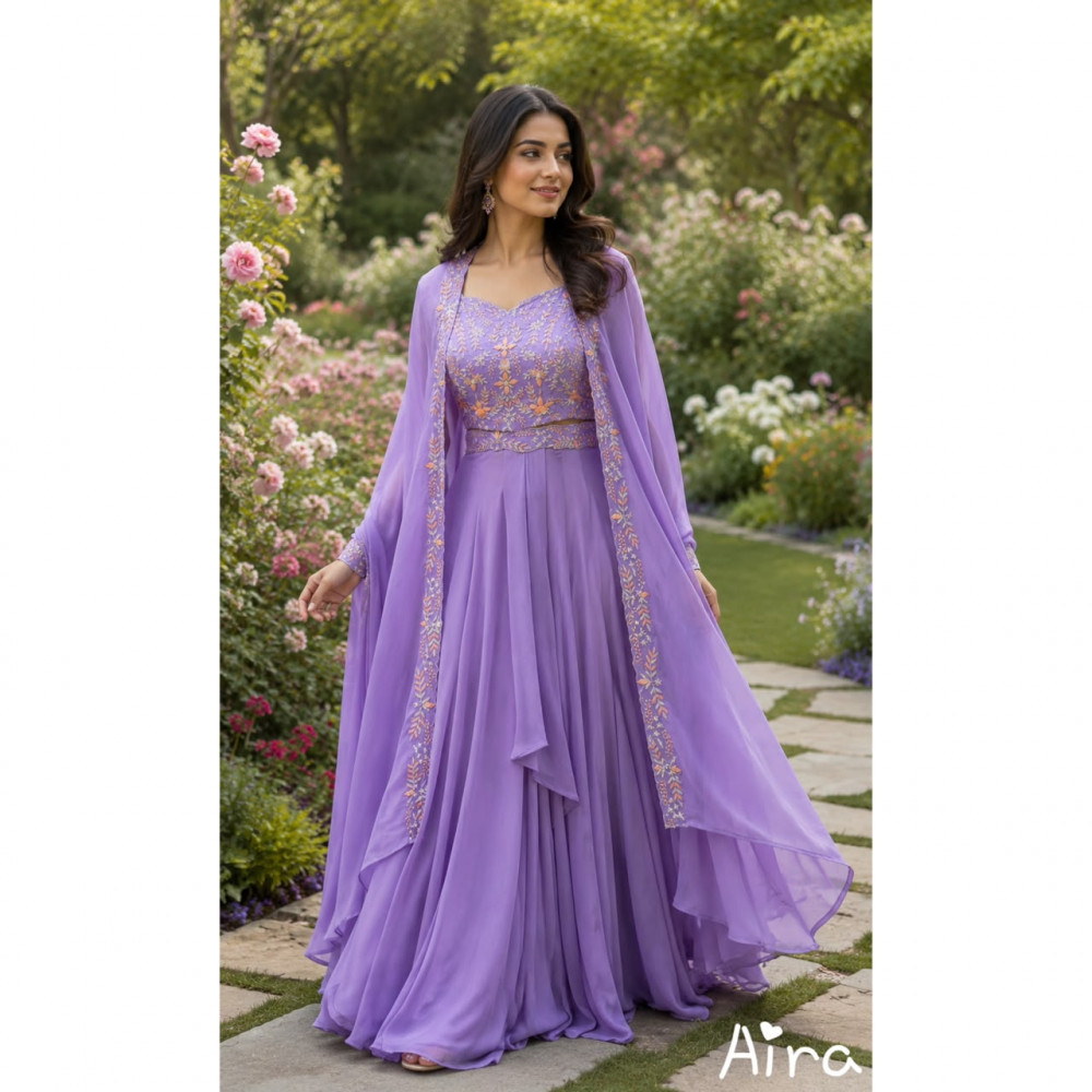 Image of Lavender Drapeskirt &amp; Cape
