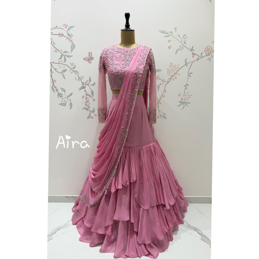 Image of Onion Pink Layered Croptop