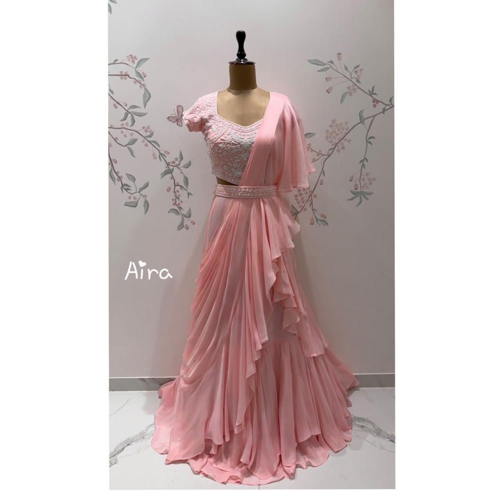 Image of Pastel Peach Drapesaree