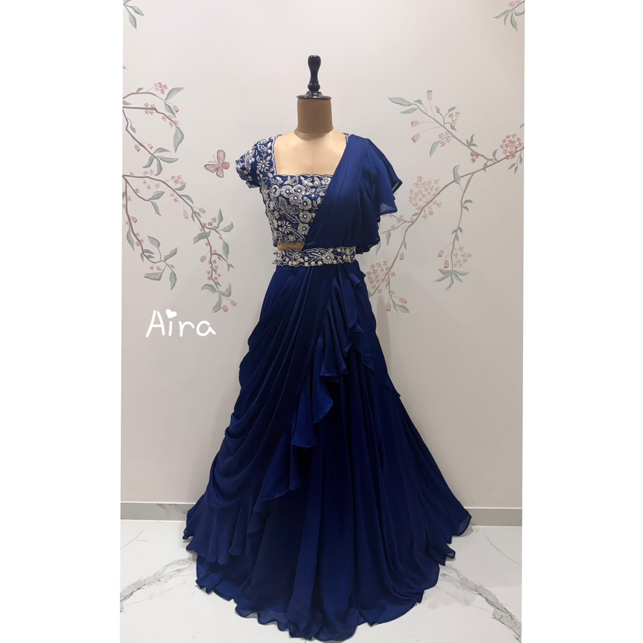 MidNightBlue DrapeSaree