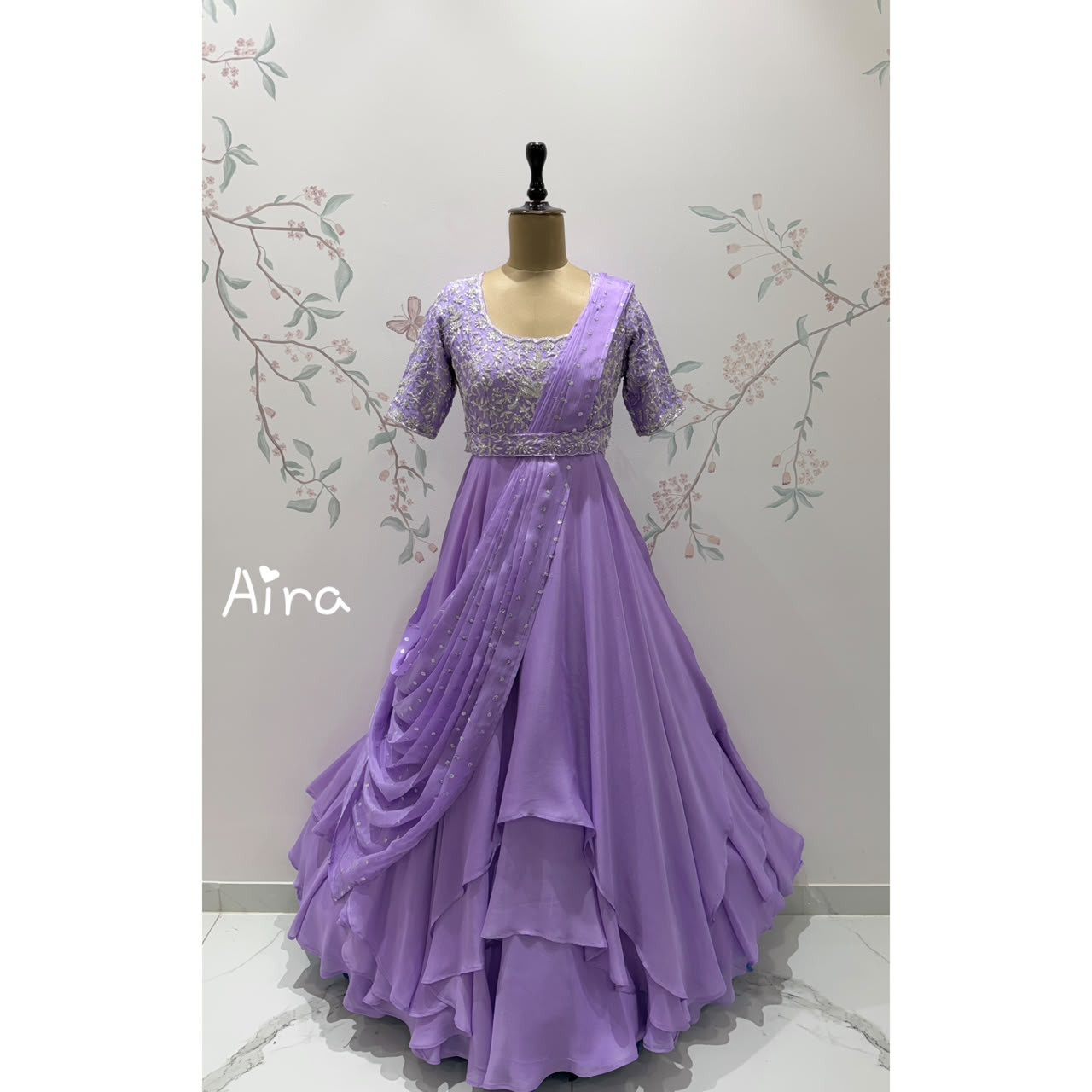 Lavender PreDraped Gown
