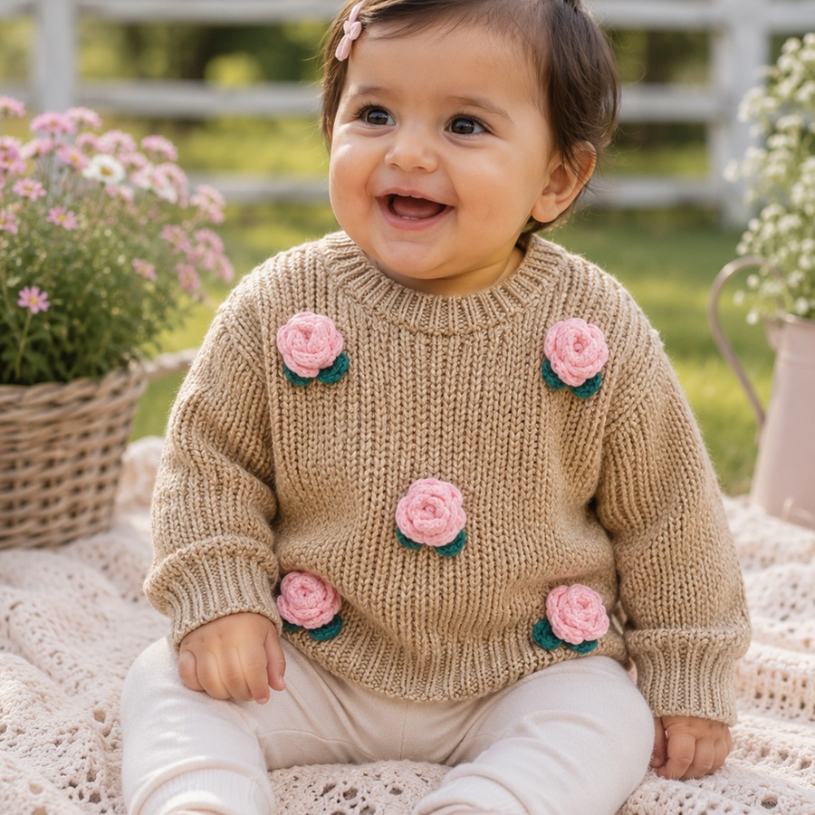 ribbed baby sweater