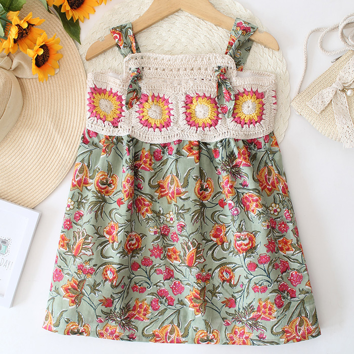crochet summer girl frock
