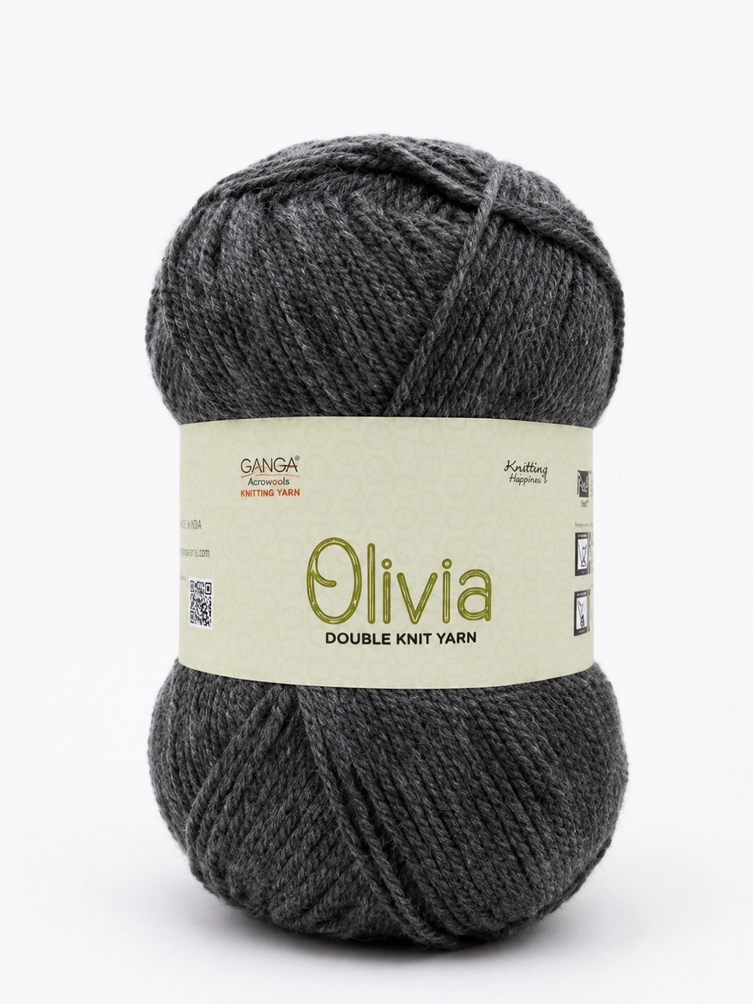 Ganga Olivia 100 grams - Shade OLV010 - Charcoal Grey