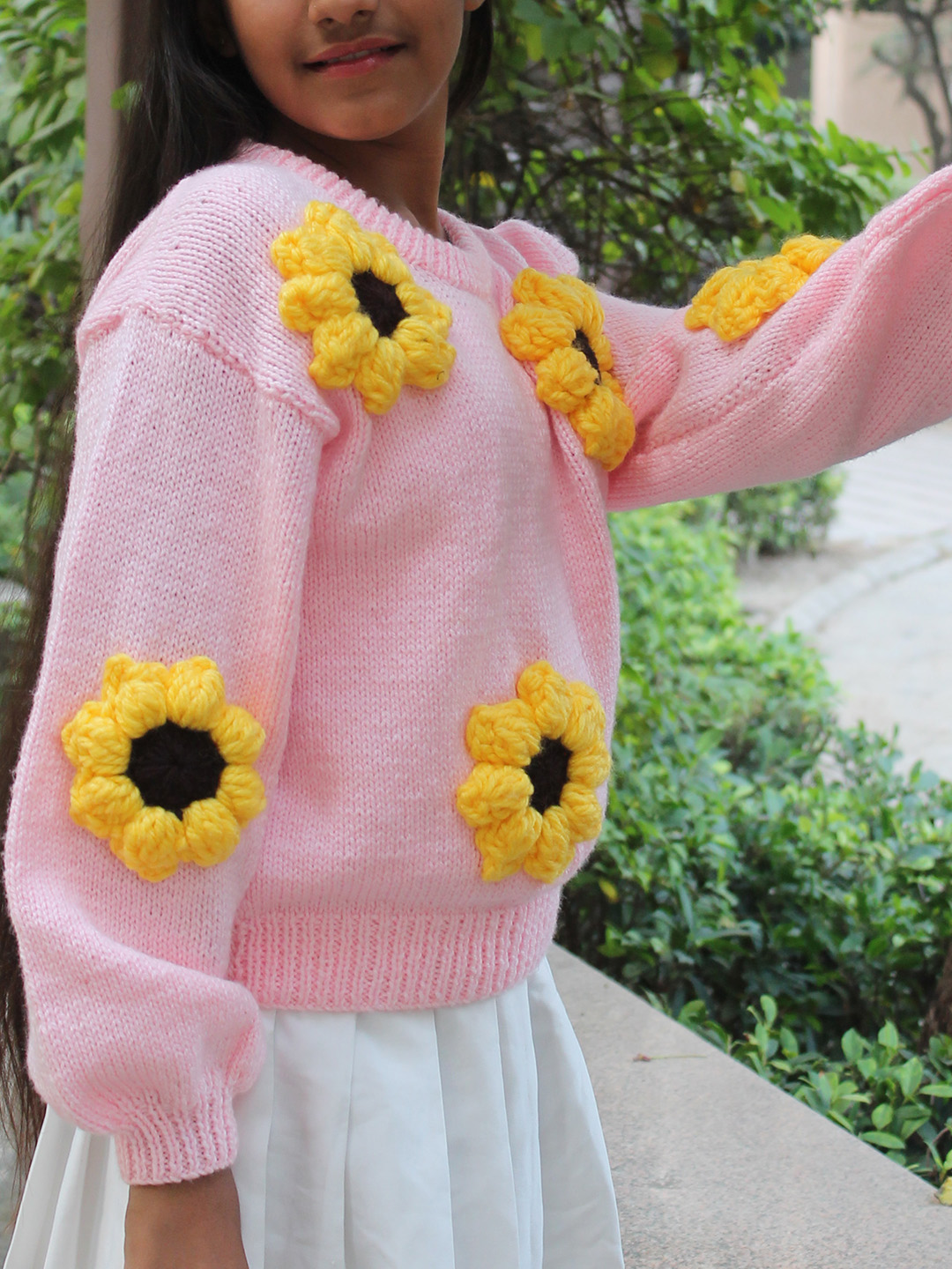 Woonie Sunflower Pullover - Pink