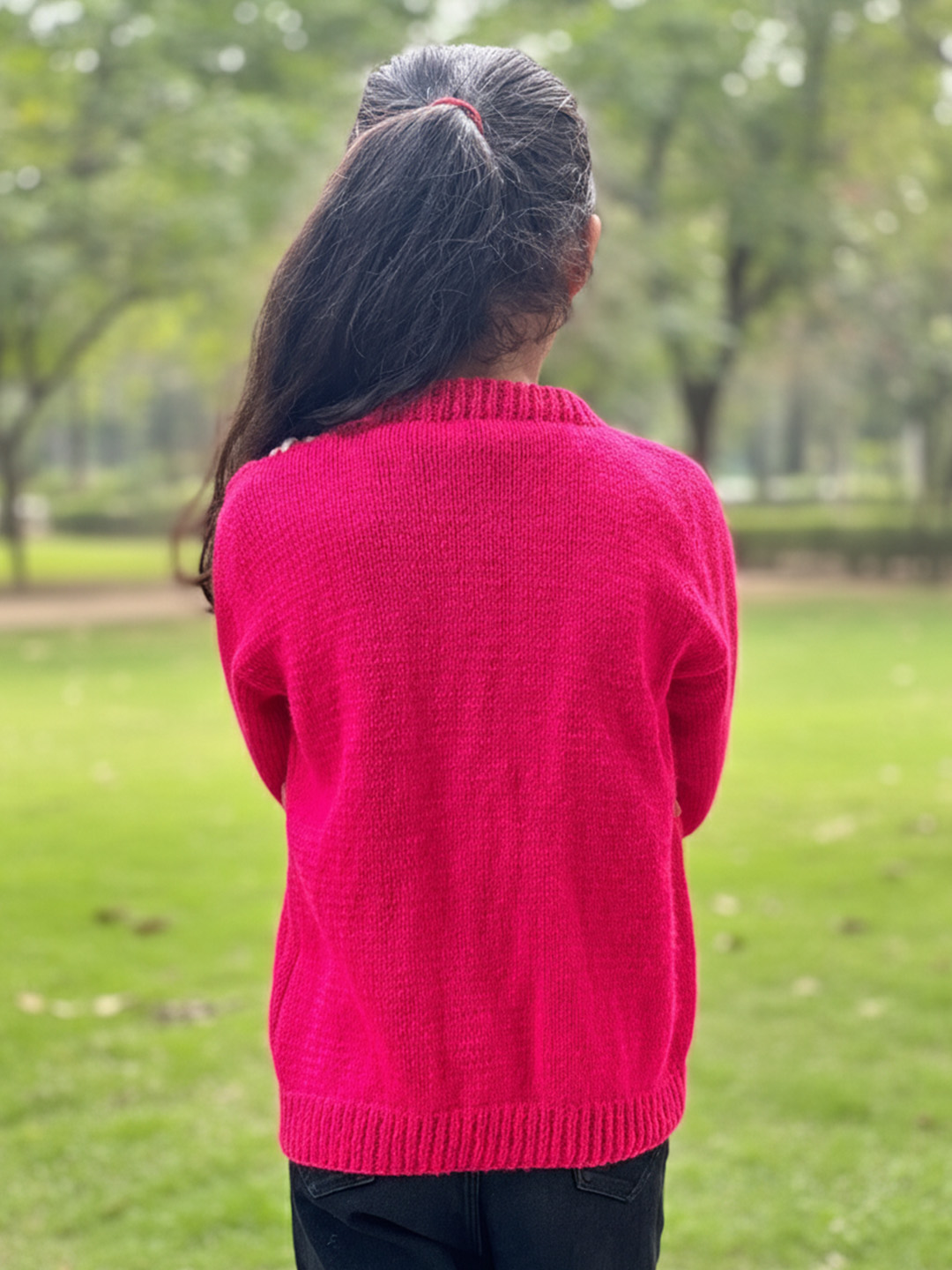 Woonie Daisy Floral Pullover - Pink