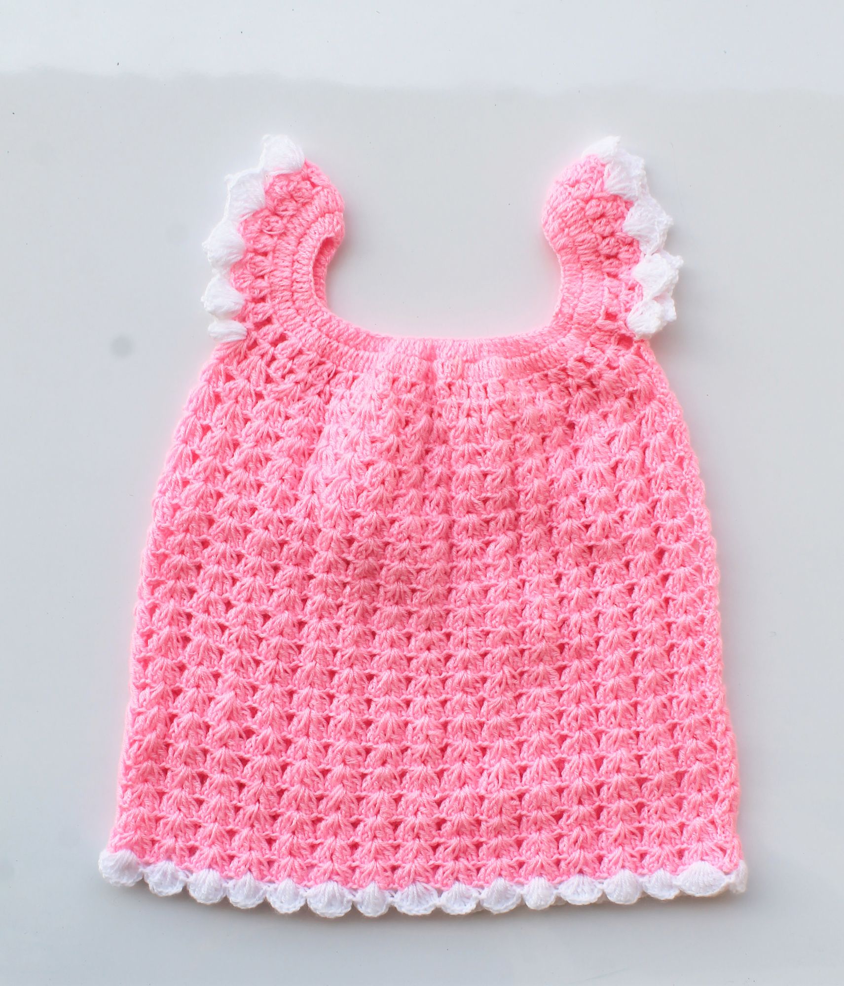 Baby Pink Woolen Frock with Headband