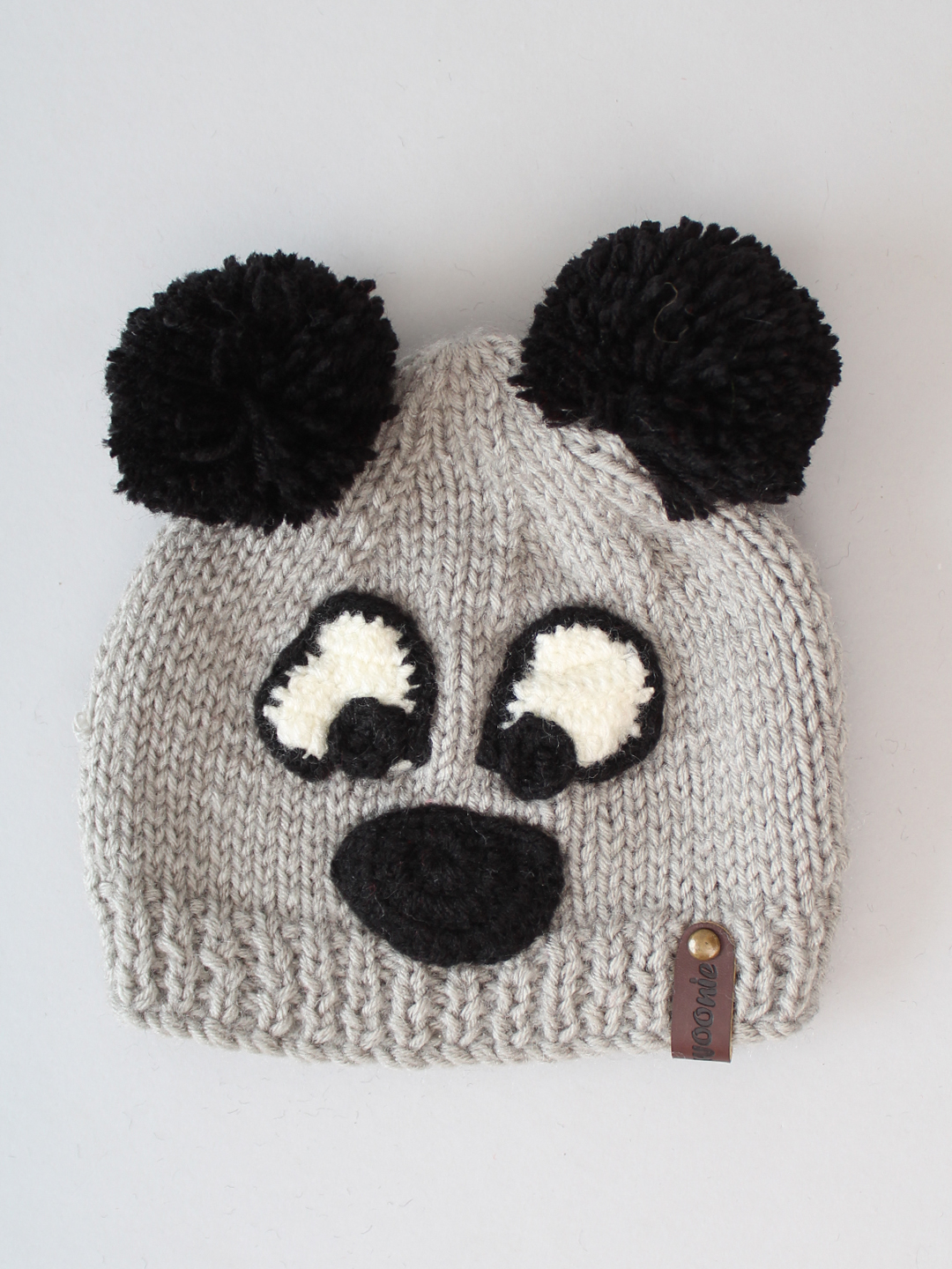 Bear Beanie for Newborn - Grey
