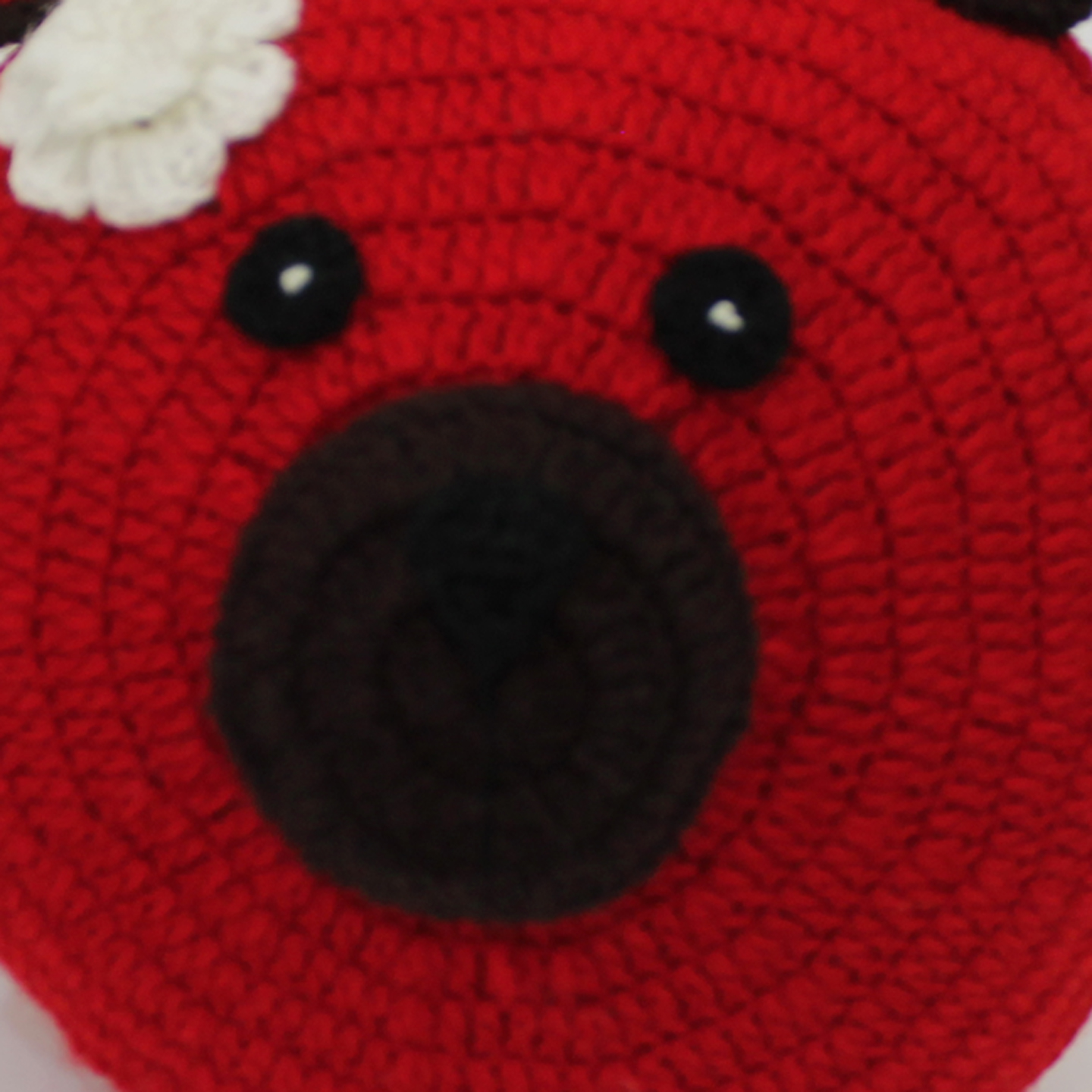 Bear Face Jungle Cuddle Cushion For Children - Red