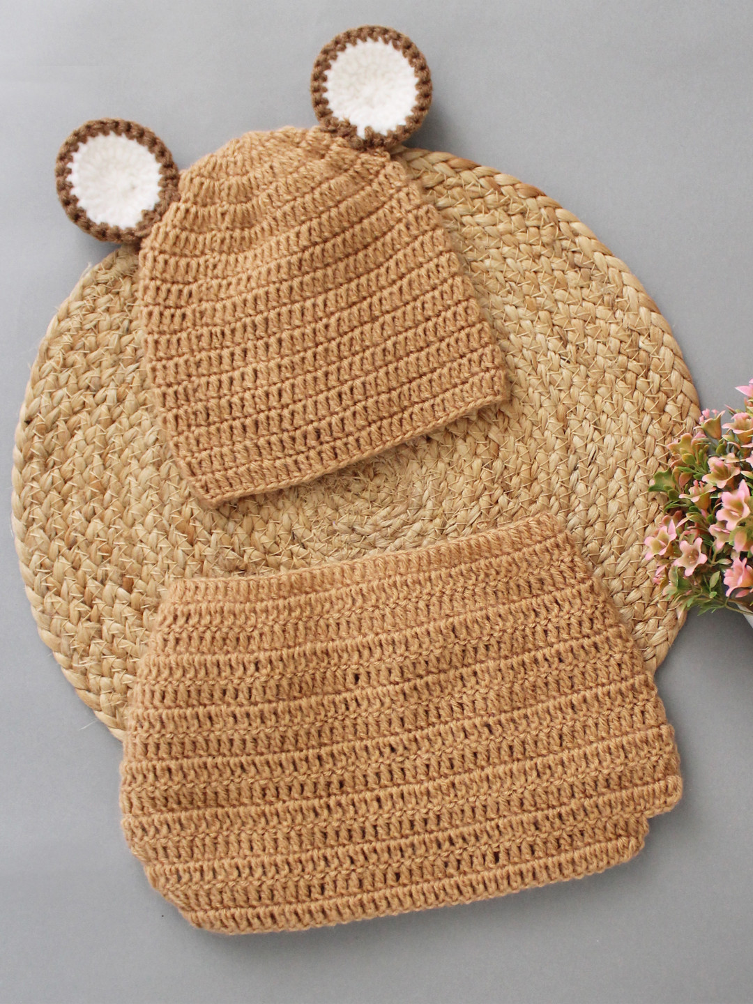 Bear Photo Prop for Infants - Brown Animal Photo Props