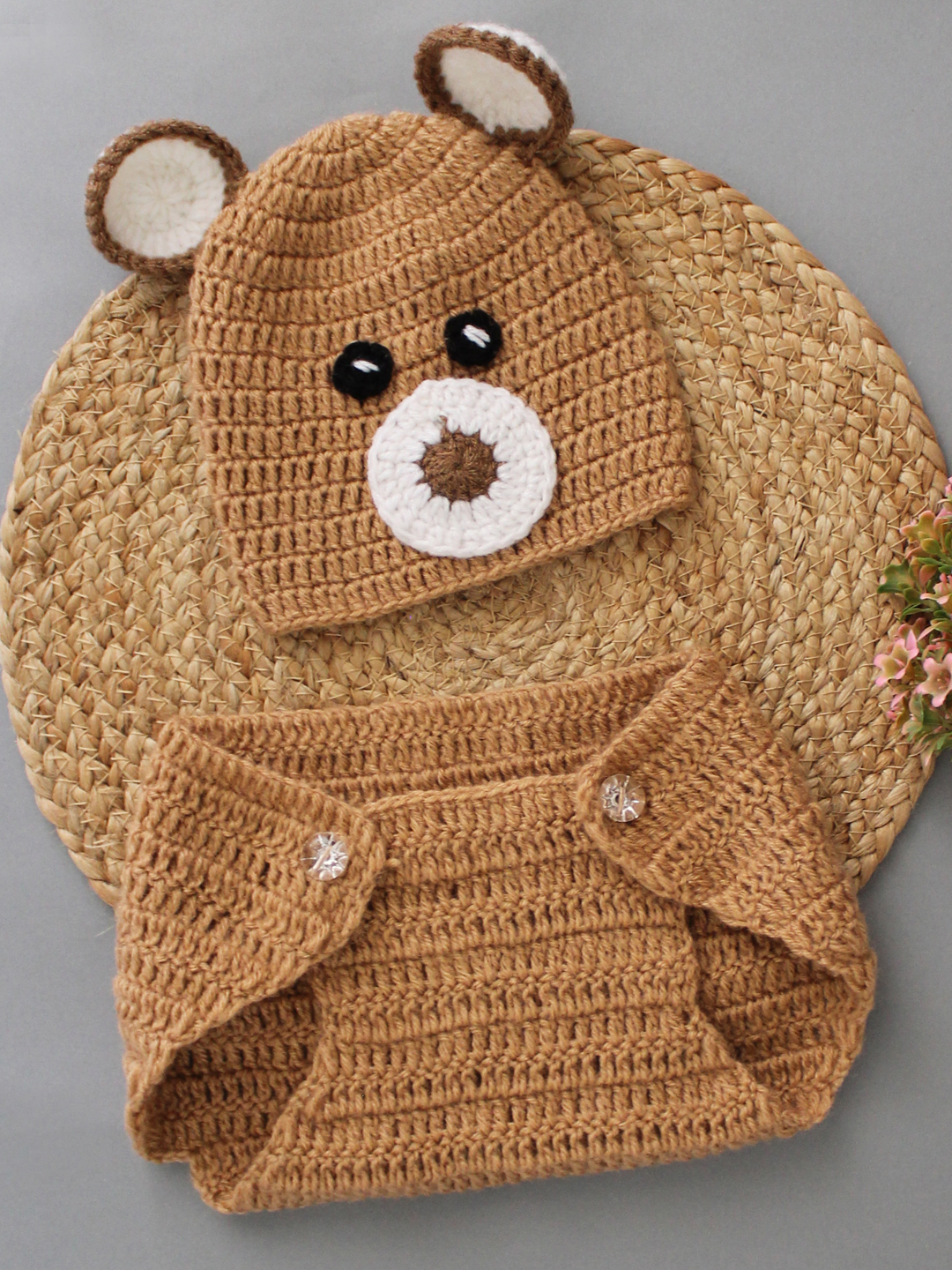 Bear Photo Prop for Infants - Brown Animal Photo Props
