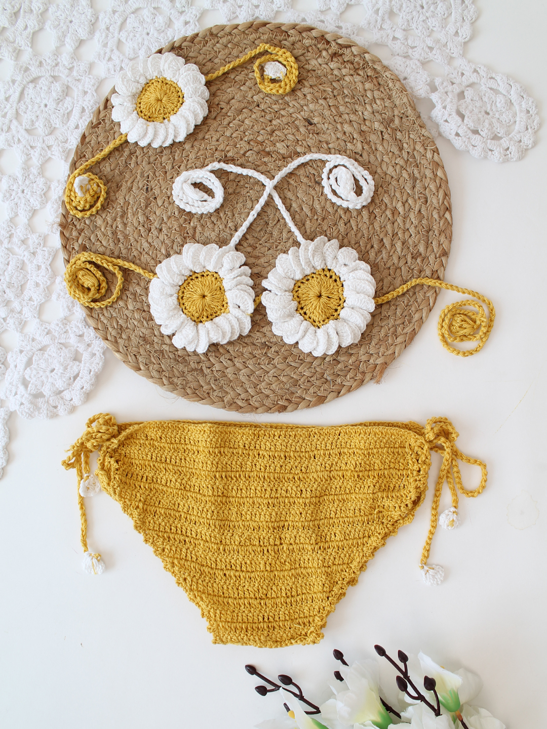 Bikini Photoprop - Yellow Newborn Christening Photo Props