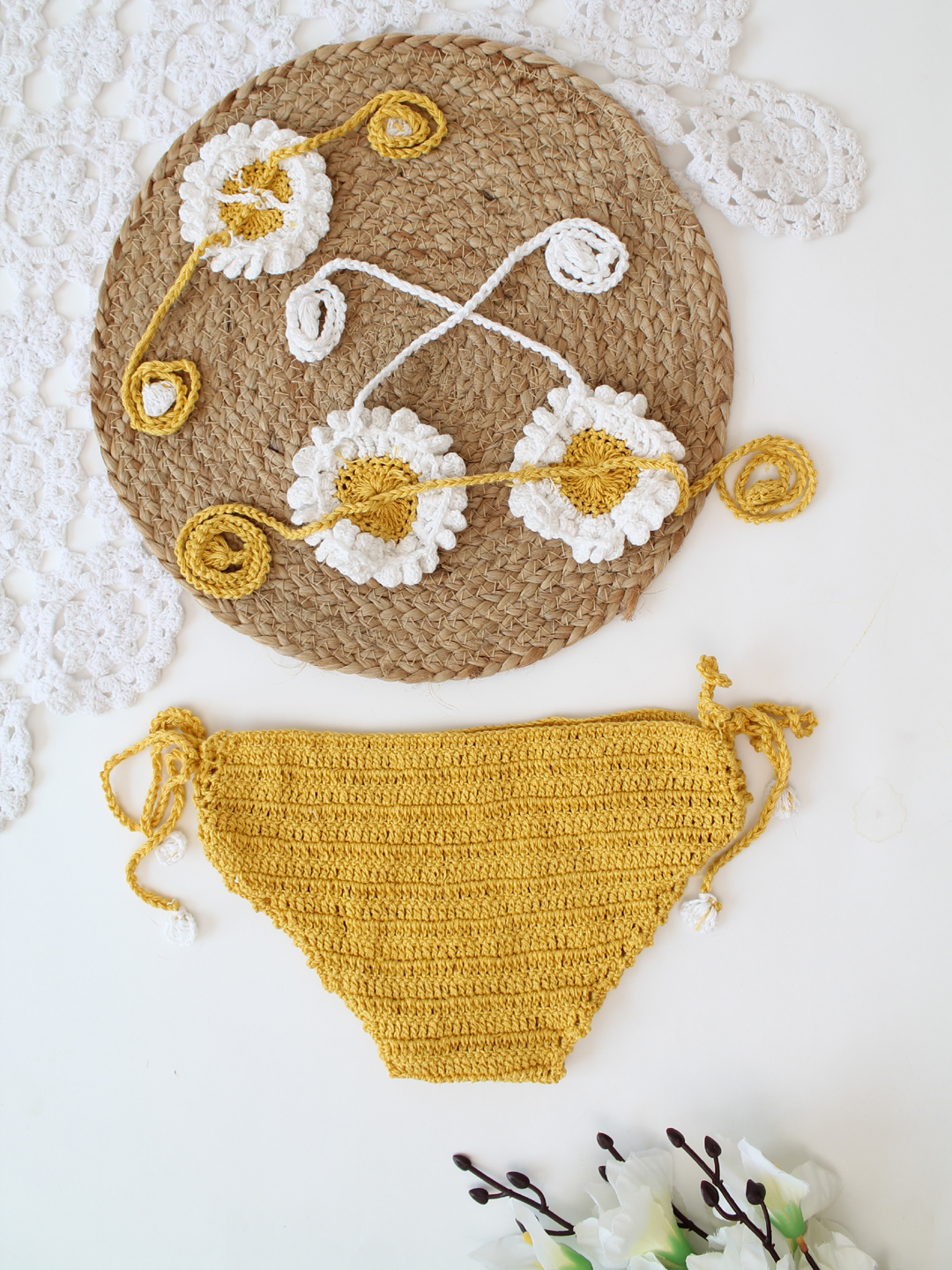 Bikini Photoprop - Yellow Newborn Christening Photo Props