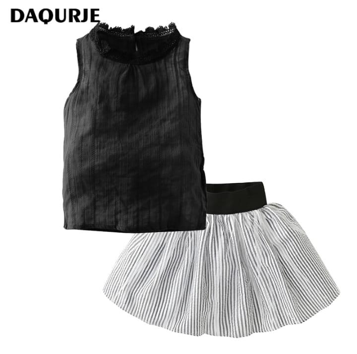 Black & White Skirt Set