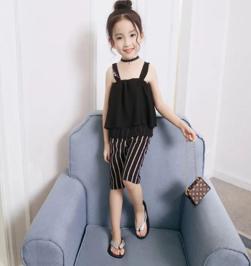 Black Top With Culottes