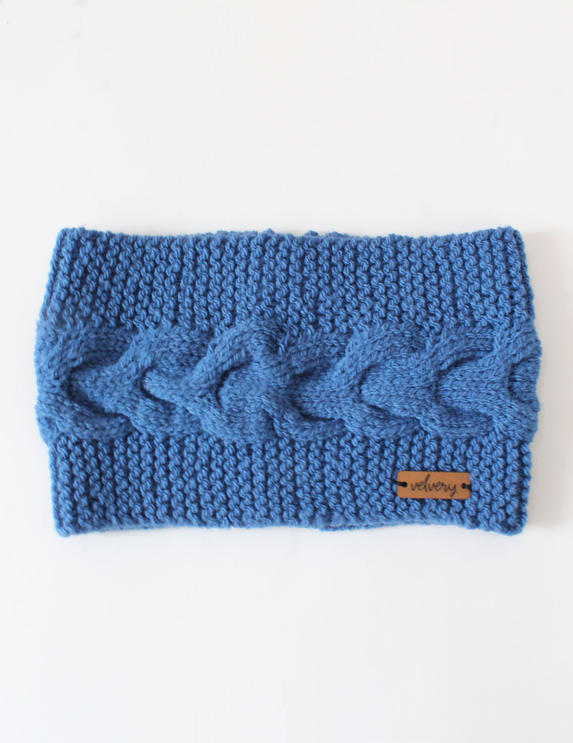 Velvery Handmade Womens Self Design Headwrap-Blue