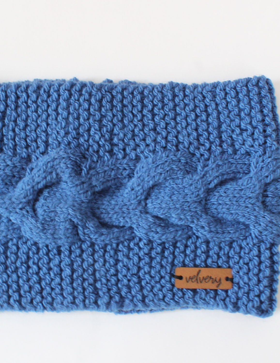 Velvery Handmade Womens Self Design Headwrap-Blue