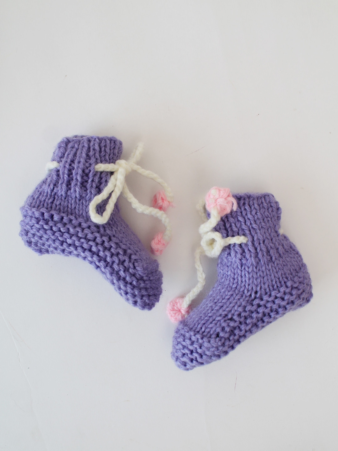 Bunny Ear Colour Block HandKnitted Woolen Romper Set