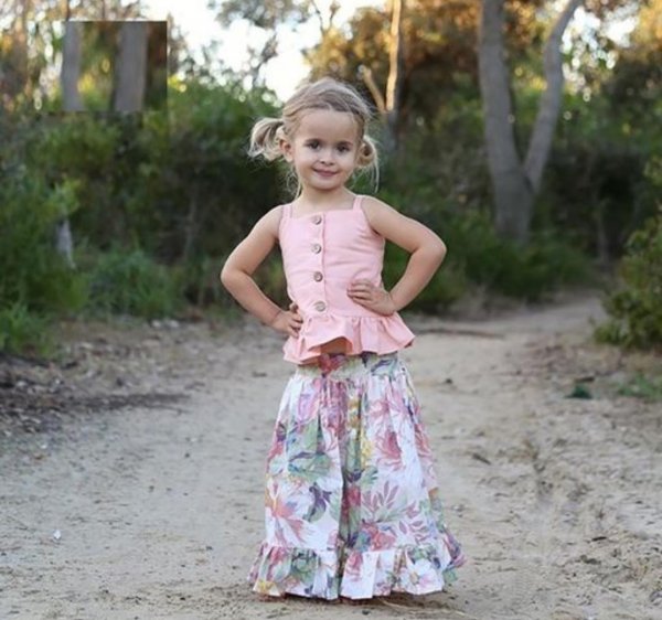 Image of Buttoned Top With Skirt