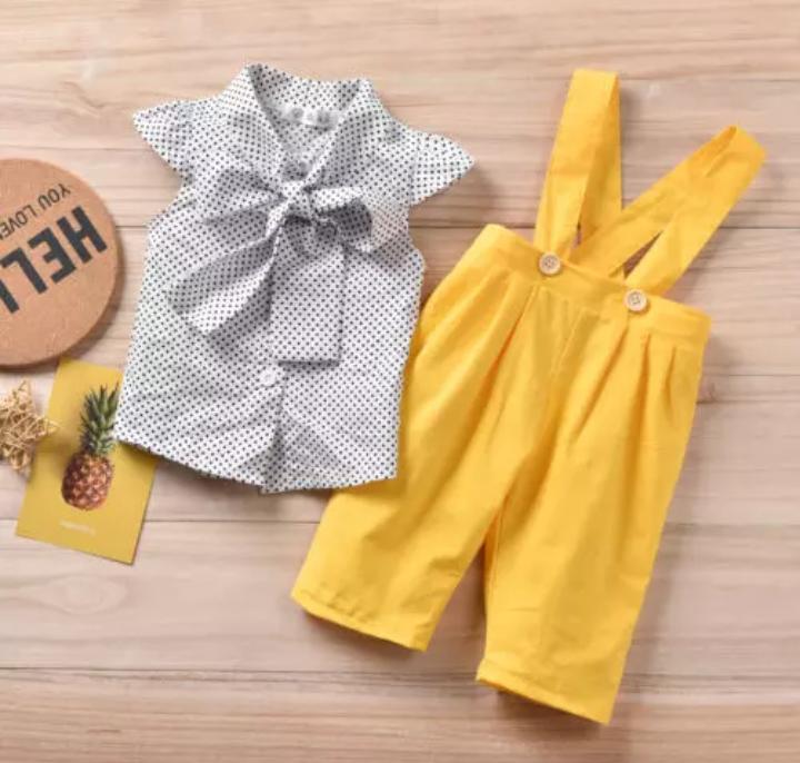 Checked Shirt With Yellow Dangaree