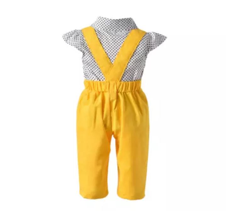Checked Shirt With Yellow Dangaree