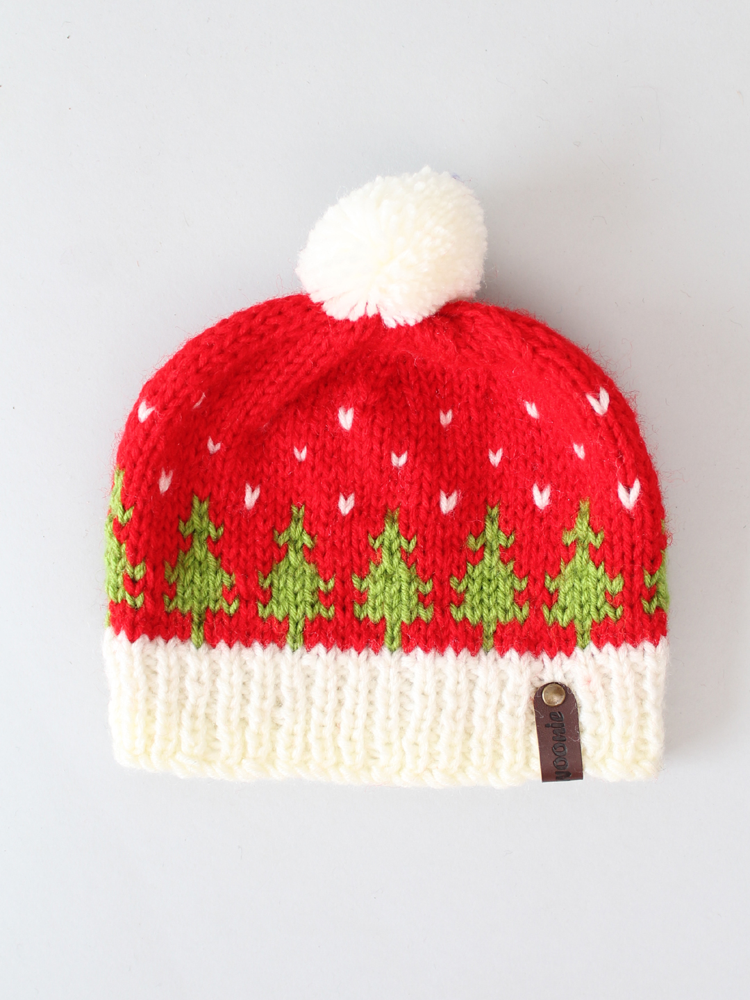 Christmas Hat with Pom Pom - Red and Green