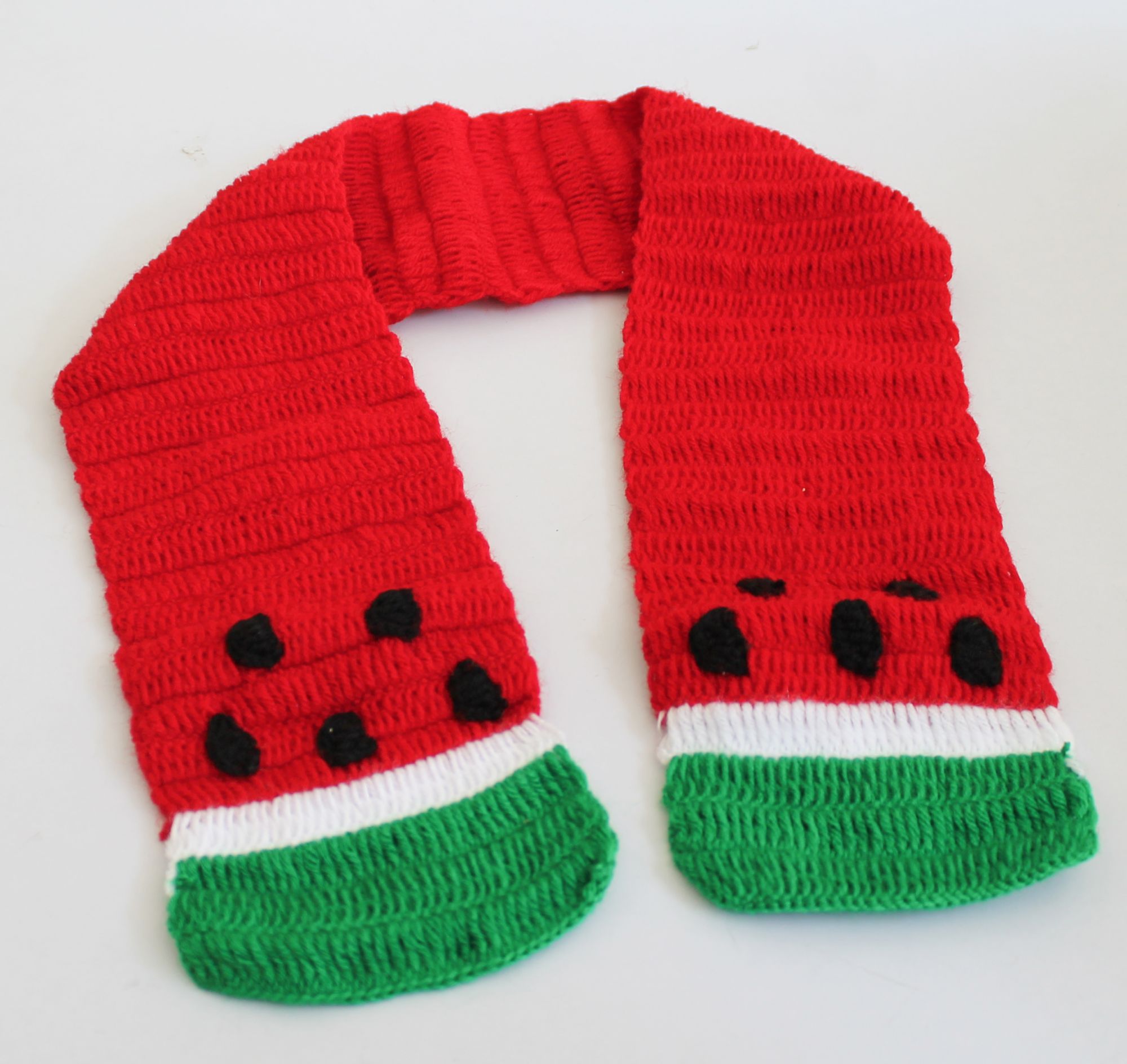 Woonie Handmade Watermelon Design Muffler - Red