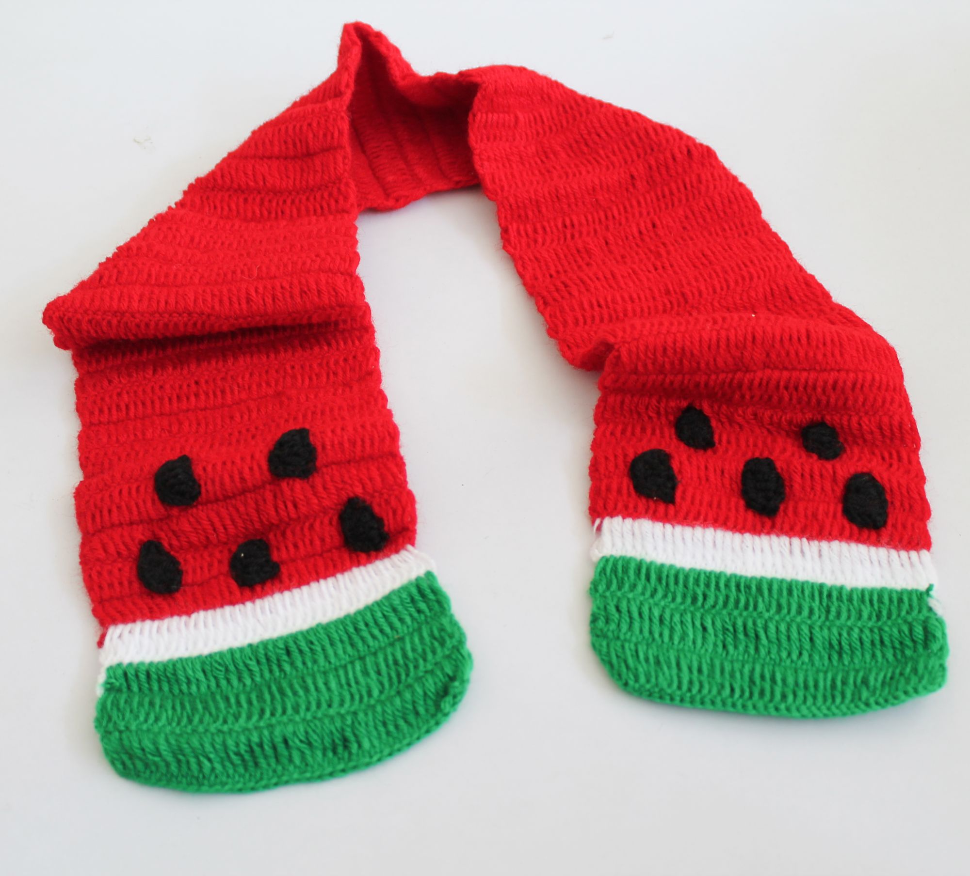Woonie Handmade Watermelon Design Muffler - Red