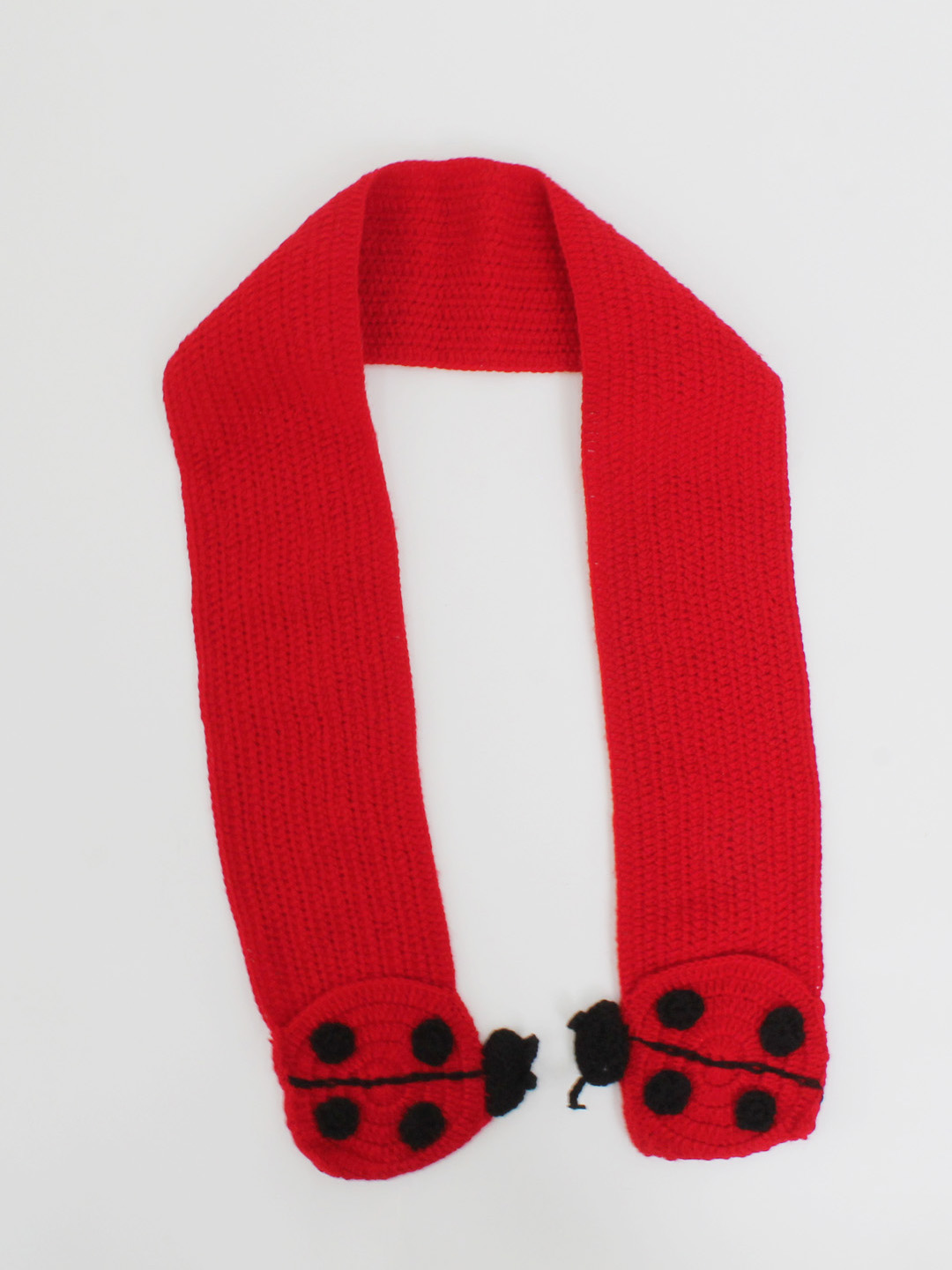 Woonie Handmade Bug Design Muffler- Red
