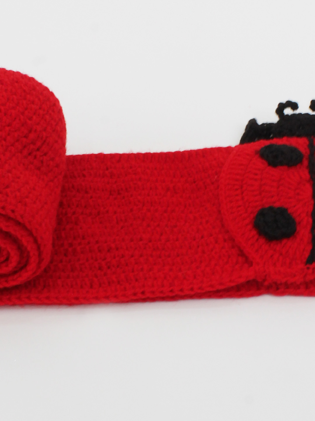 Woonie Handmade Bug Design Muffler- Red