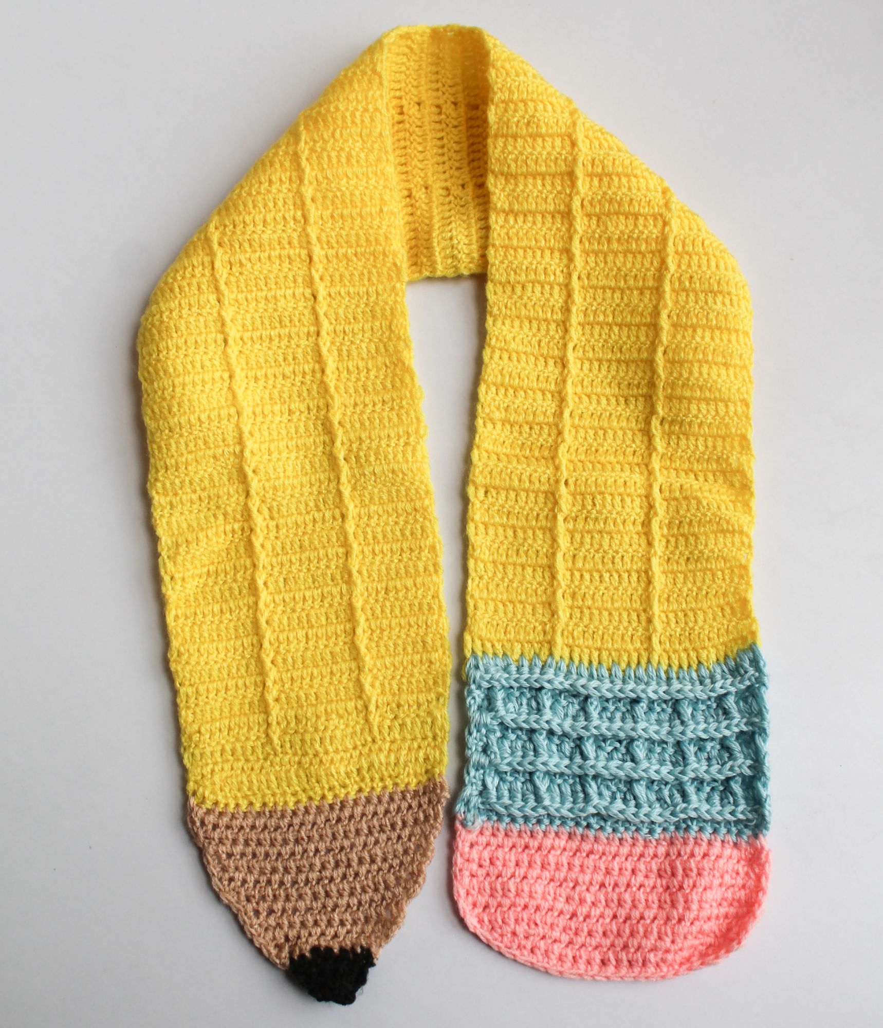 Woonie Handmade Pencil Theme Muffler-Yellow
