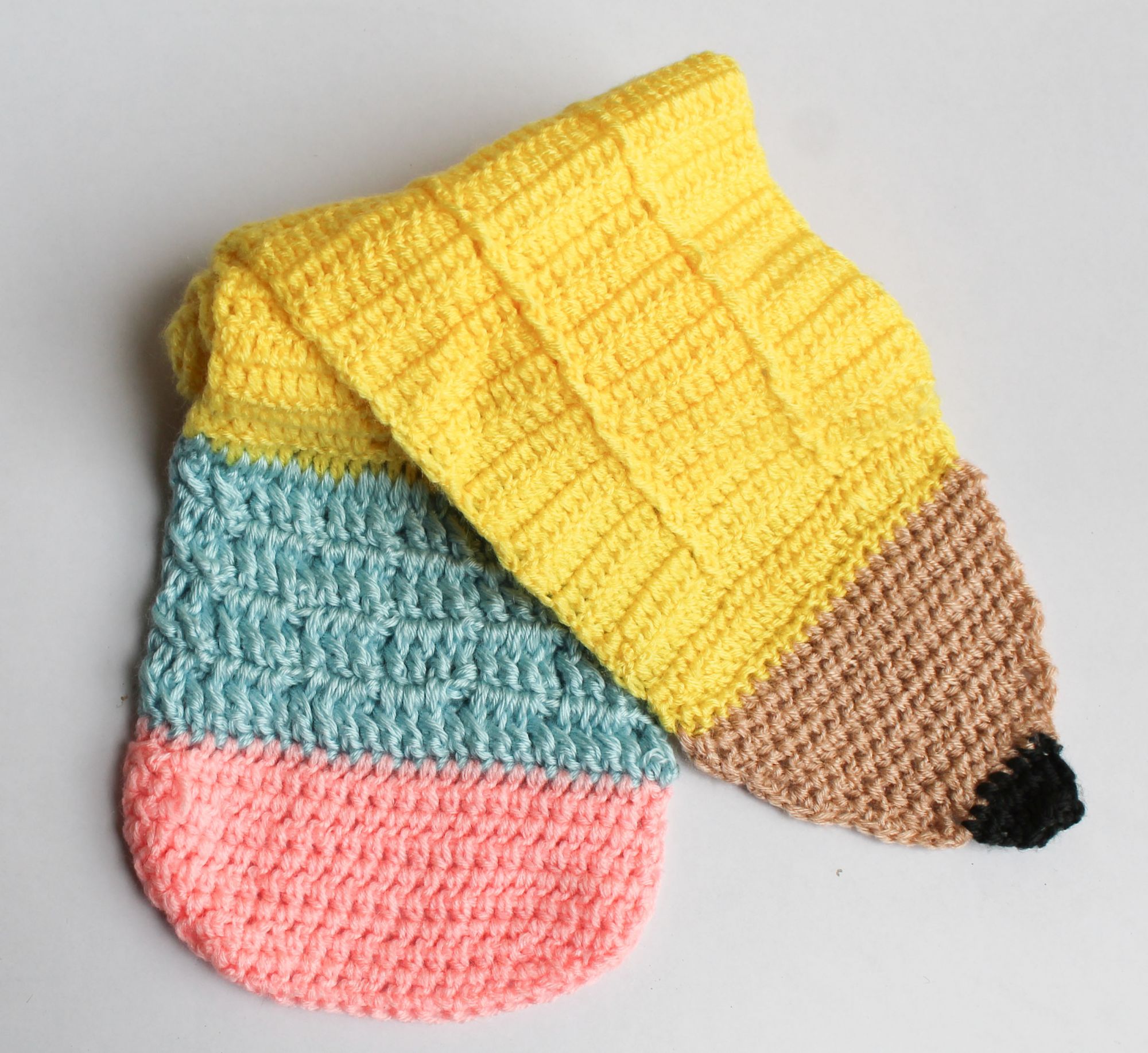 Woonie Handmade Pencil Theme Muffler-Yellow
