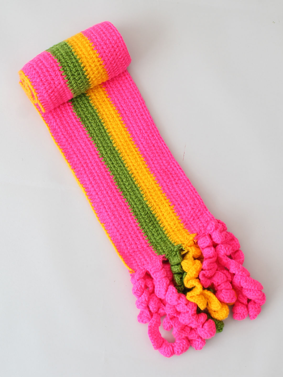 Woonie Handknitted Colourful Woolen Muffler for Kids - Multi