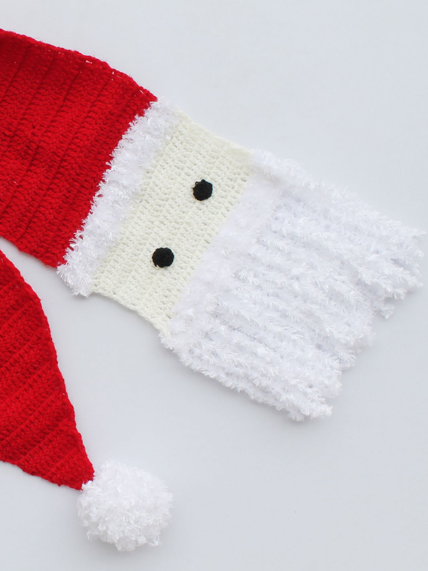 Woonie Handmade Crochet Santa Theme Muffler - Red