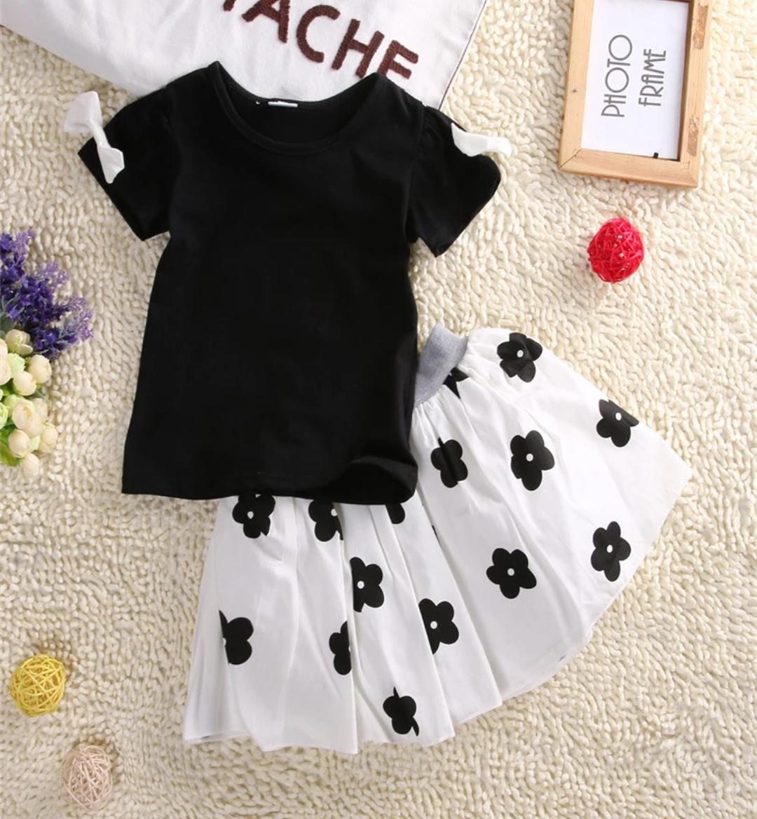 Cotton Floral Skirt Set