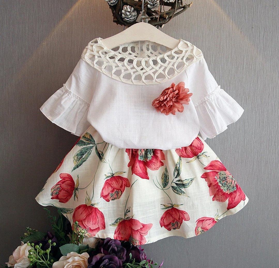 Cotton Light weight Floral Skirt Set