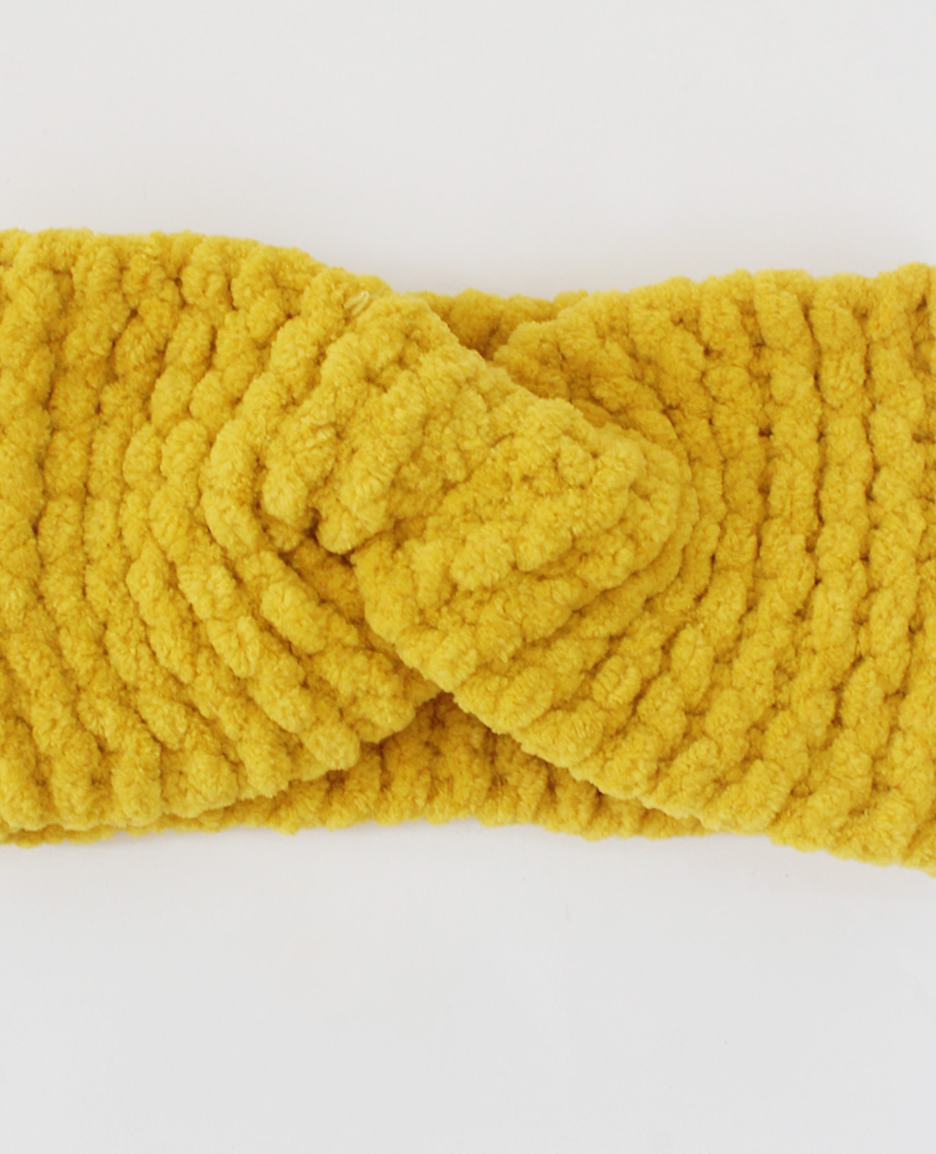 Woonie Handmade Woolen Twisted Headband - Yellow