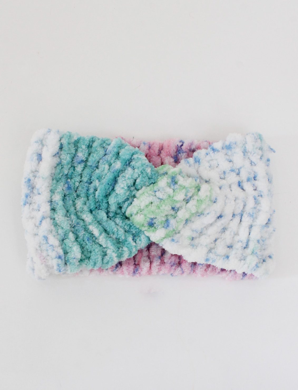 Woonie Handknit Twisted Knot Headband - Green