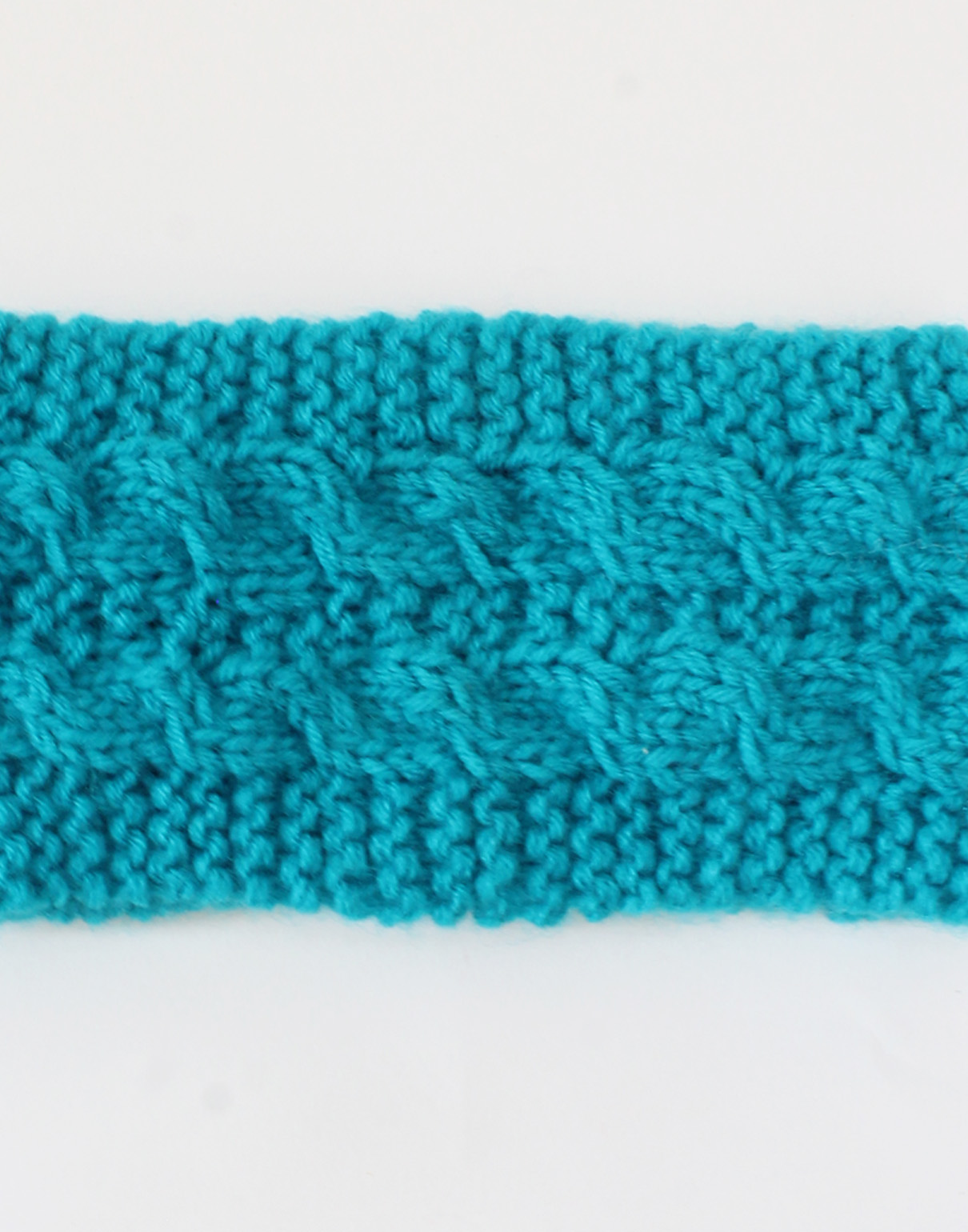 Woonie Handknitted Cable Design Ear Warmer - Sea Green