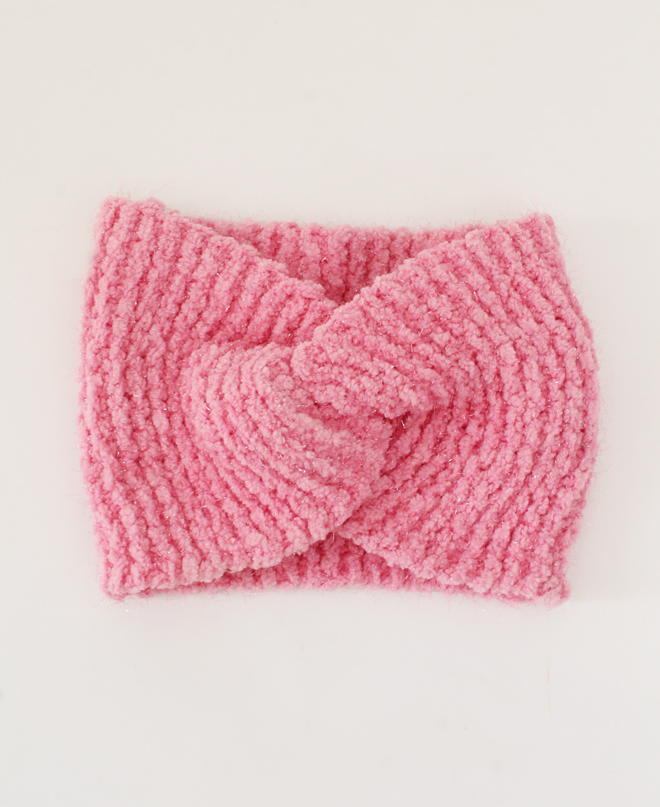 Woonie Handmade Twisted Knitted Headband-Pink