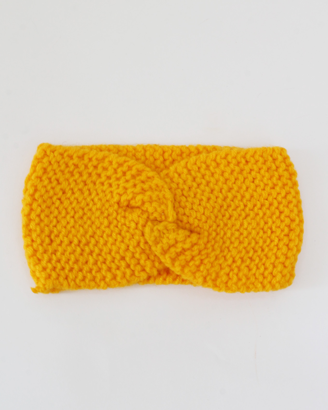 Woonie Handmade Twisted Knitted Headband - Yellow