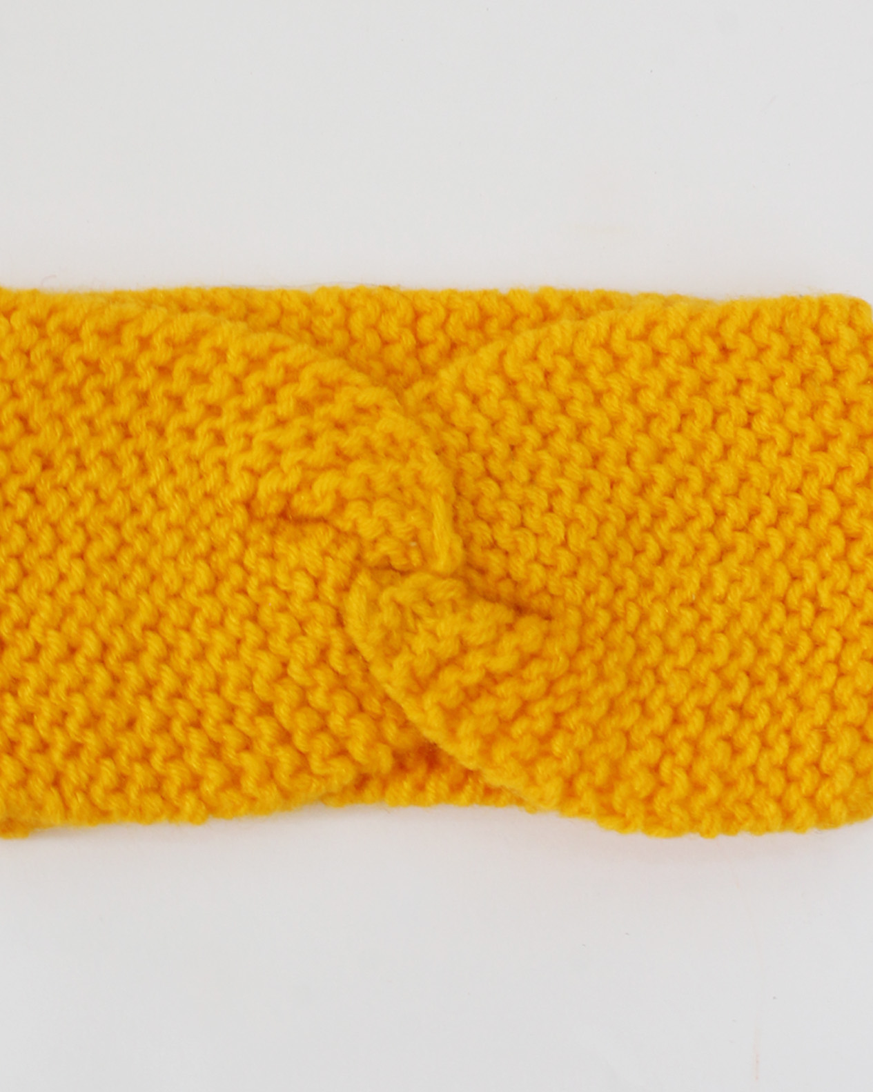 Woonie Handmade Twisted Knitted Headband - Yellow