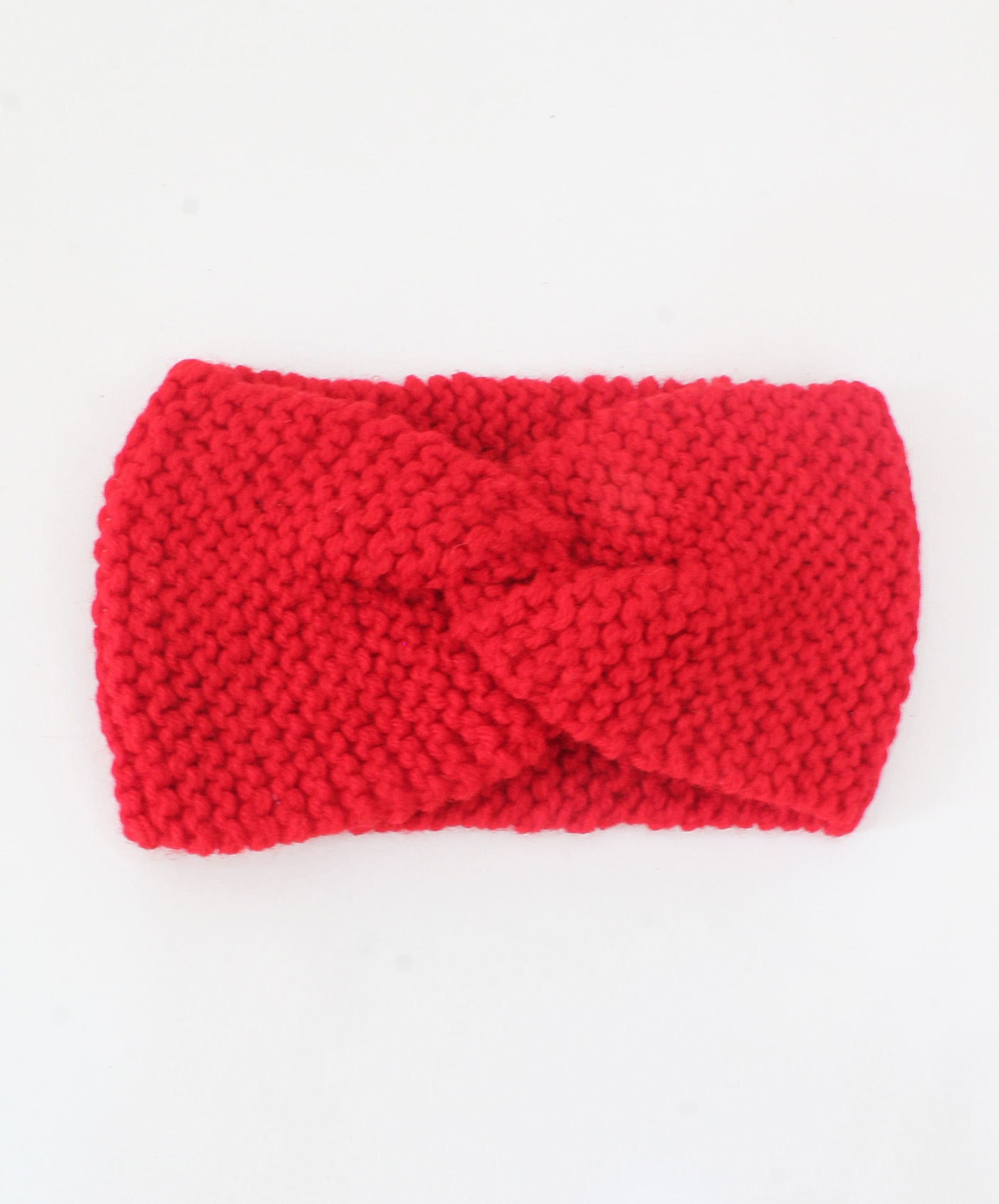 Woonie Handmade Twisted Knitted Headband - Red