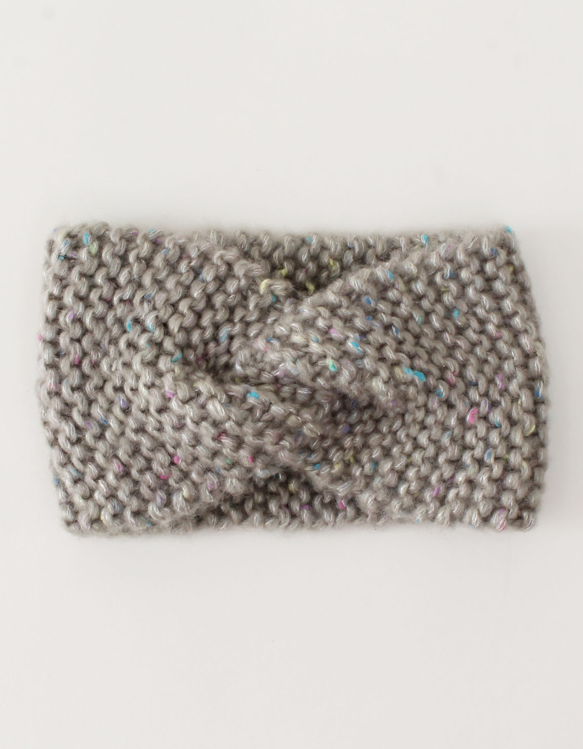 Woonie Handmade Twisted Knitted Headband-Grey