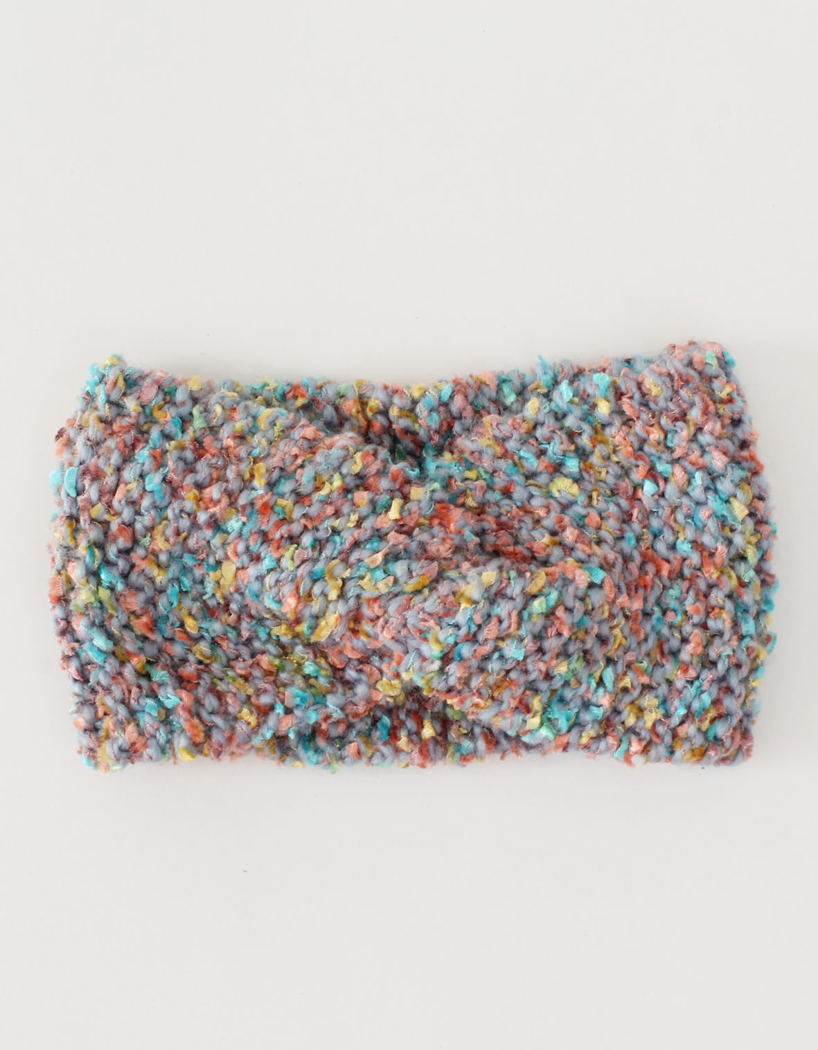 Woonie Handmade Twisted Knitted Headband-Multicoloured