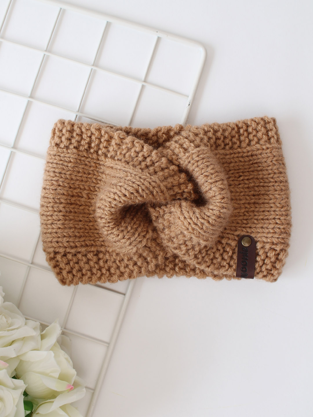 Woonie Self Design Headband - Brown