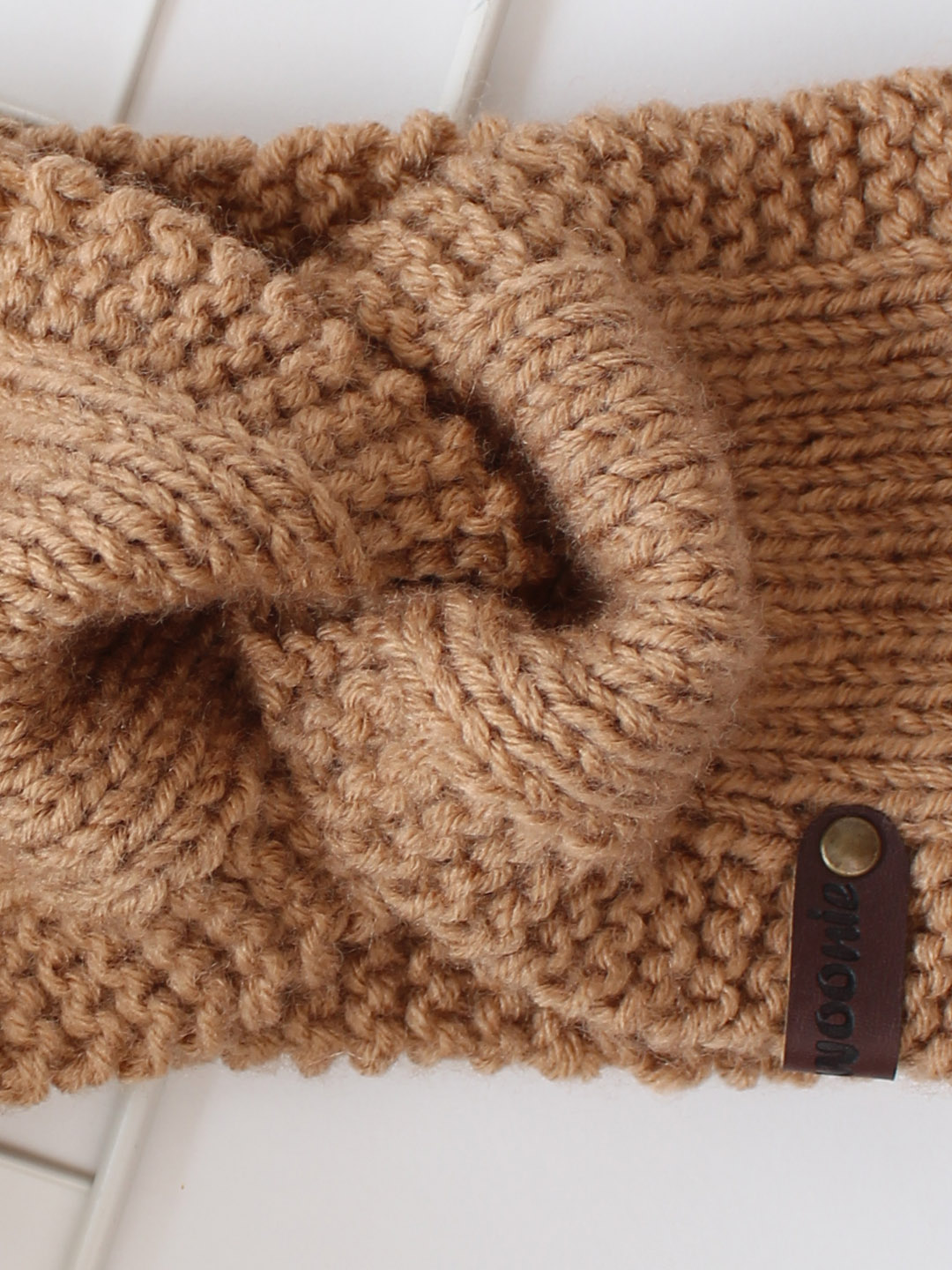 Woonie Self Design Headband - Brown
