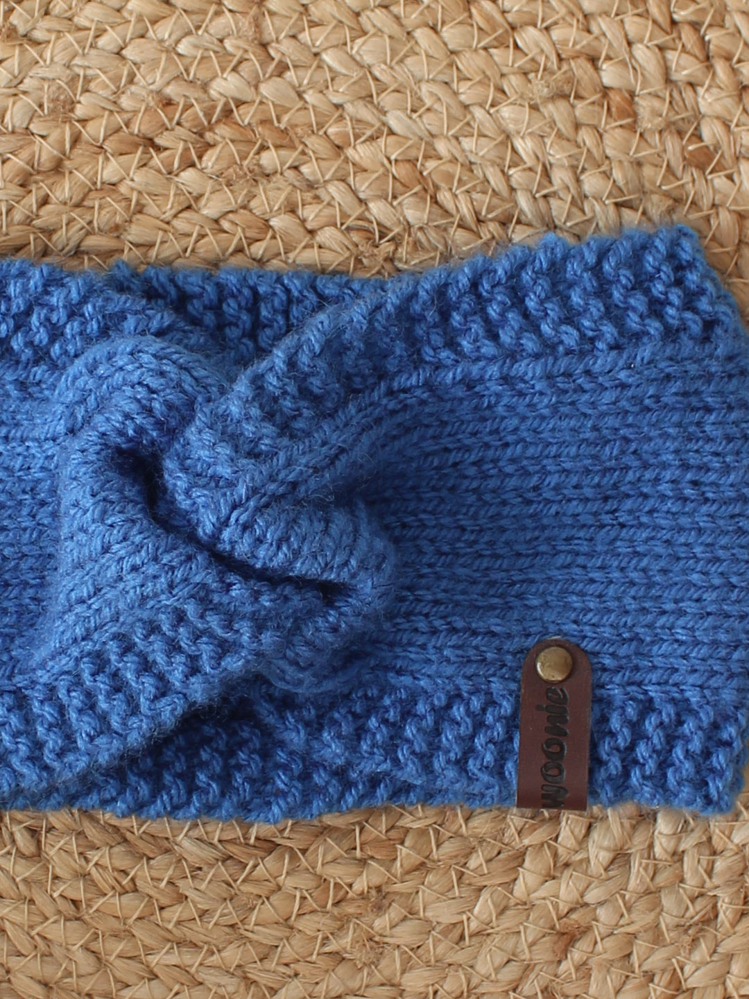 Woonie Twisted & Knitted Headband - Blue