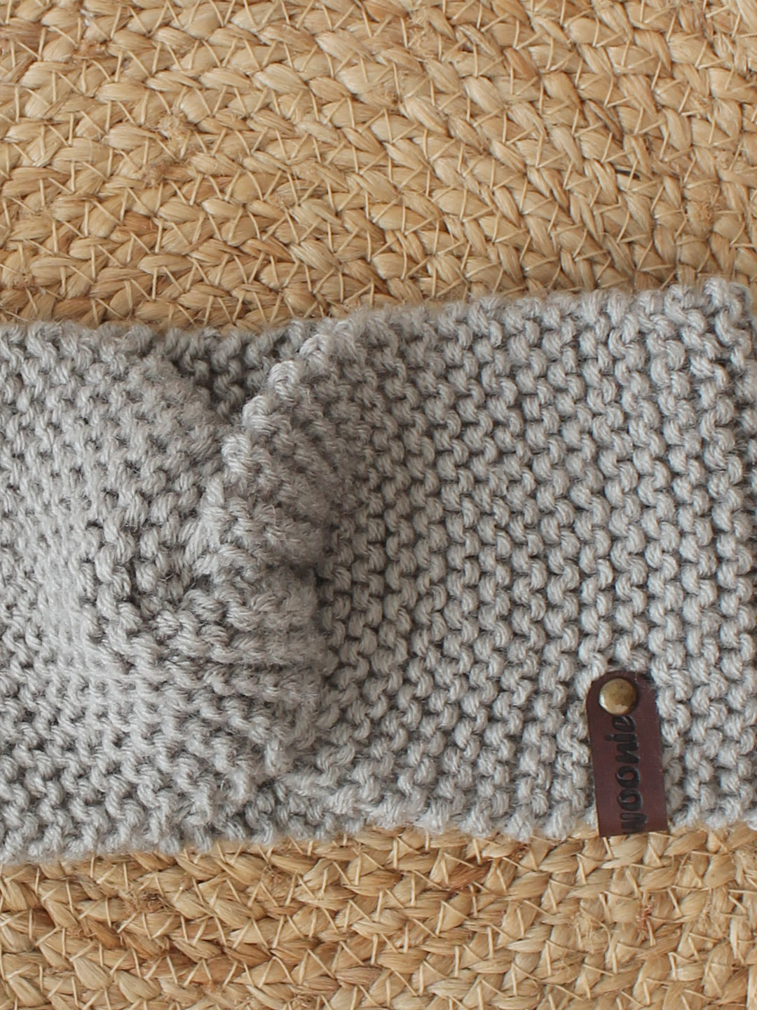 Woonie Knitted Twisted Headband - Grey
